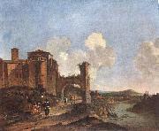 ASSELYN, Jan Italian Landscape with SS. Giovanni e Paolo in Rome oil